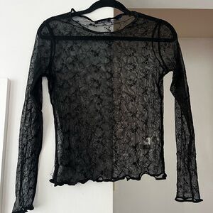 Elegant Black Lace Top